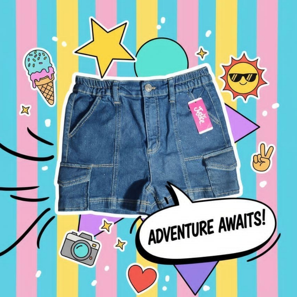 Justice Blue Denim Kids Shorts